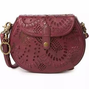 FRYE Vivian Leather Crossbody Bag, Open Red, Adjustable Strap,  NEW